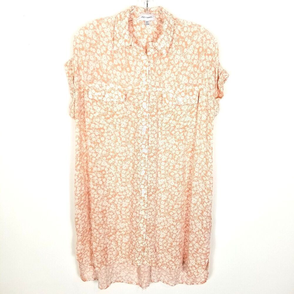 Lost + Wander Women Pick Me In The Desert‎ Tunic Top Size XS/S Floral Button Up